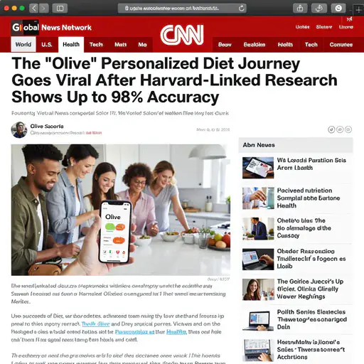 Editorial screenshot discussing personalized nutrition research